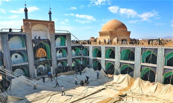 مراسم پوش کشی حسینیه بزرگ فهادان یزد