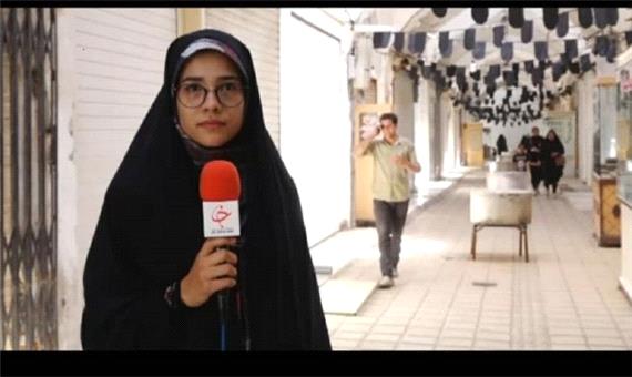بازار قدیمی و بزرگ یزد حال و هوای حسینی به خود گرفت