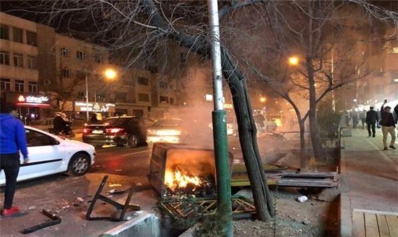 ایراد خسارت قابل توجه اغتشاشگران به اموال عمومی