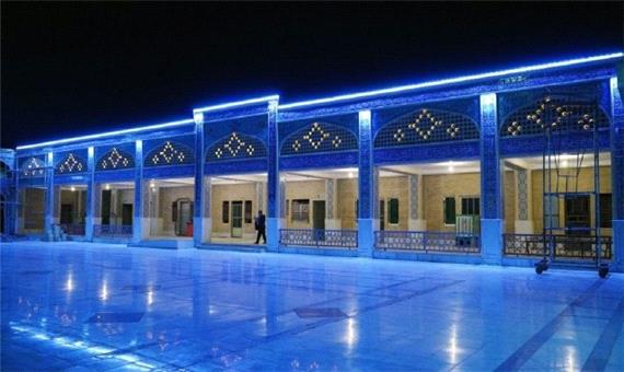 تکمیل نورپردازی صحن جواد الائمه نگین شهرستان بافق