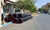 اجرای طرح هدایت آب‌های سطحی در خیابان‌های شهدای مریم آباد، خرمشهر و خیام