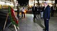 ادای احترام پزشکیان به بنای یادبود سرباز وطن در مینسک