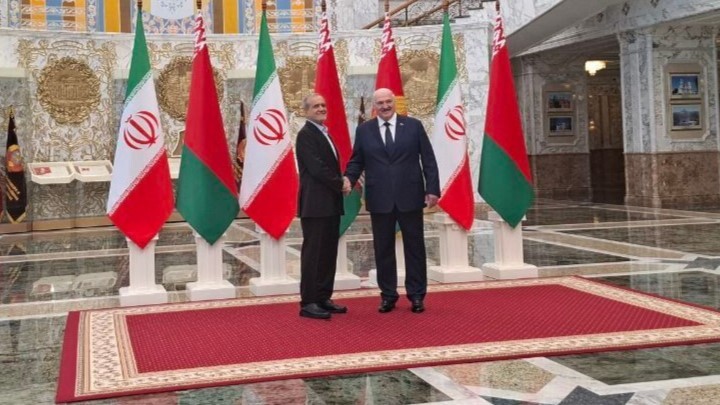 استقبال رسمی رئیس‌جمهور بلاروس از پزشکیان