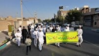 بازگشت کاروان پیاده زینبیون بهاباد پس از ۲۵ روز پیاده‌روی