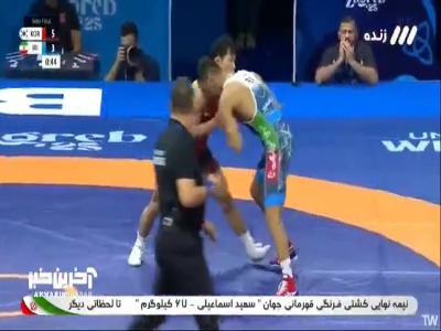 محمدمهدی کشتکار در نیمه‌نهایی وزن ۶۳ کیلوگرم مسابقات کشتی فرنگی قهرمانی جهان با نتیجه ۵ بر ۳ مقابل چونگ از کره جنوبی شکست خورد و به فینال نرسید