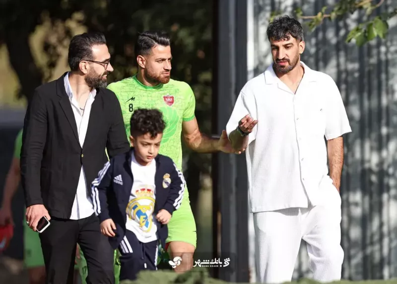 حسین ماهینی میهمان ویژه تمرین پرسپولیس