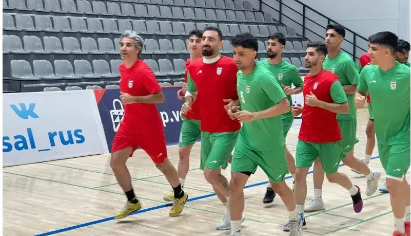 آخرین تمرین سالنی‌بازان ایران پیش از دیدار با روسیه