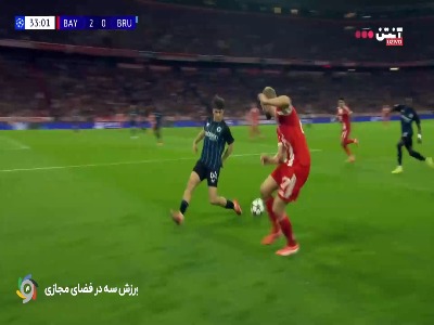 ضربه دیدنی؛ گل سوم بایرن مونیخ توسط دیاز در دقیقه ۳۴