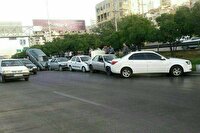 تصادف زنجیره‌ای پنج خودرو در بلوار دانشجو یزد