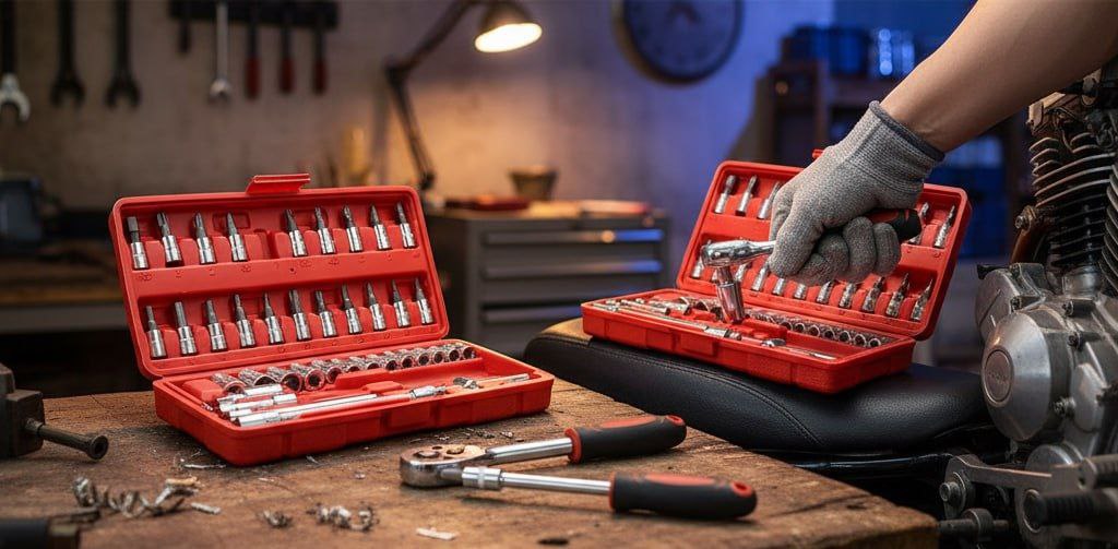 ست آچار بکس ۴۶ عددی، ابزار همه‌کاره با کیفیت بالا و تخفیف محدود