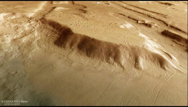 عکس مدارگرد «مارس اکسپرس» از پیامدهای عصر یخبندان در مریخ