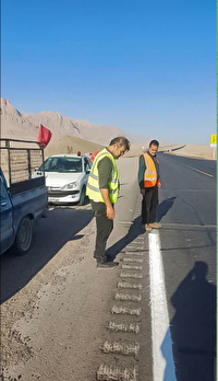 اجرای ۴۵۰ کیلومتر خط کشی در محور یزد - طبس