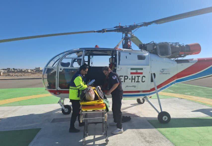 پرواز بالگرد اورژانس استان جهت نجات جان بیمار