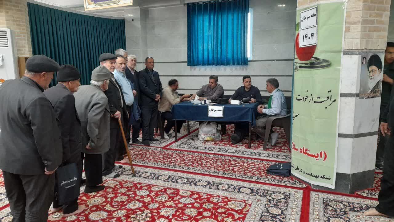 غربالگری سلامت نمازگزاران مهریزی به مناسبت هفته سرطان