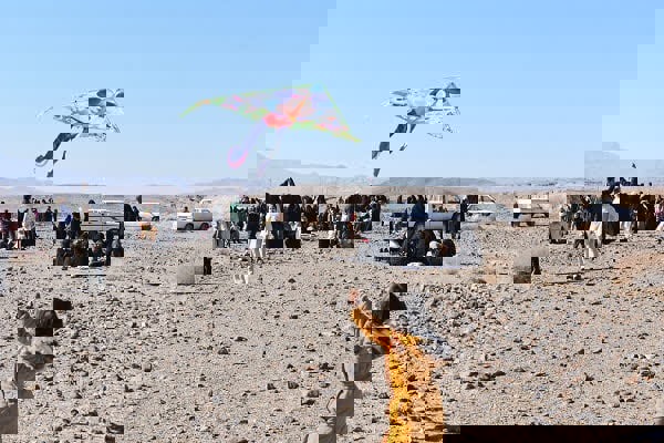 جشنواره بادبادک‌ها در طبیعت کوه سرخی بهاباد برگزار شد