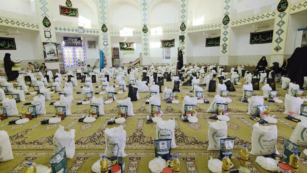 توزیع ۵۰۰ بسته‌های معیشتی رمضانی در میبد