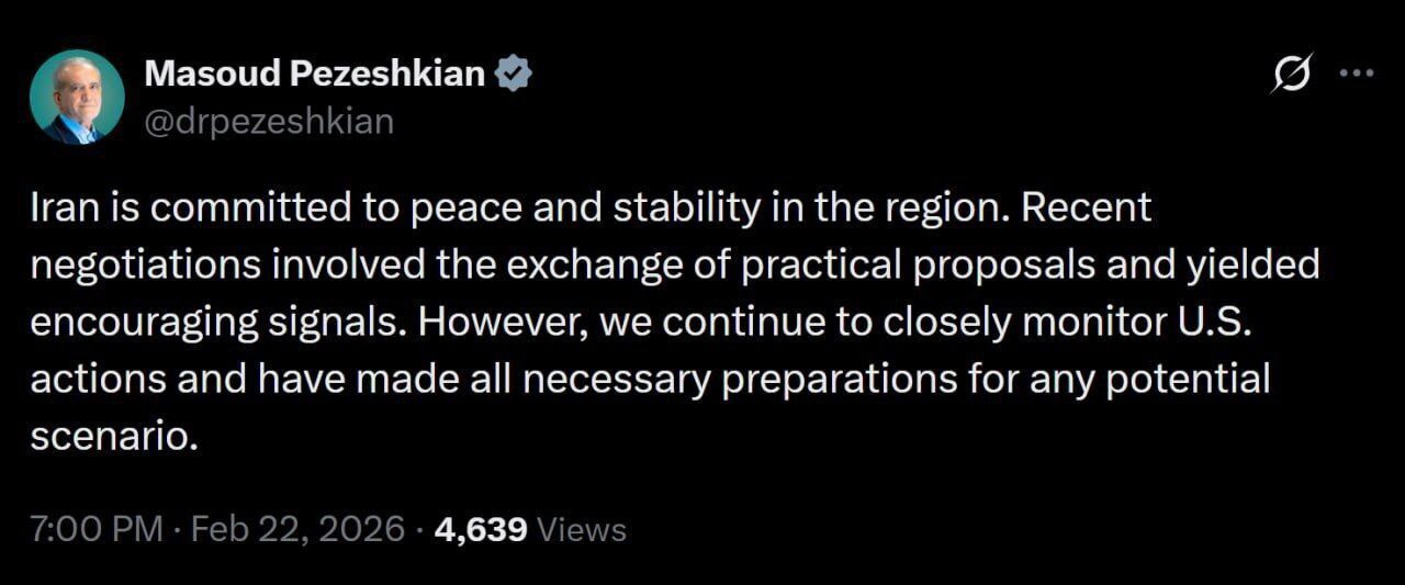 پزشکیان: مذاکرات اخیر شامل پیشنهاد عملی و امیدوارکننده‌ بود