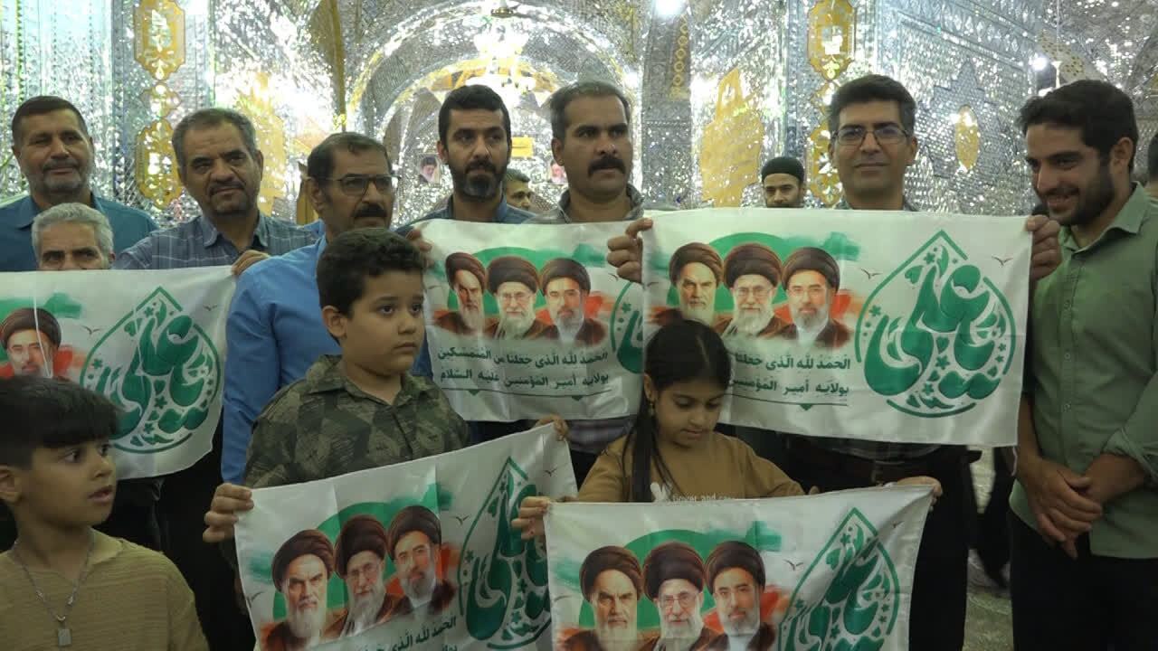 اجرای پویش پرچم غدیر در بافق