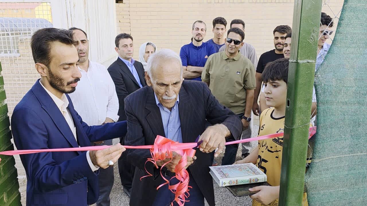 افتتاح زمین تنیس خاکی میبد