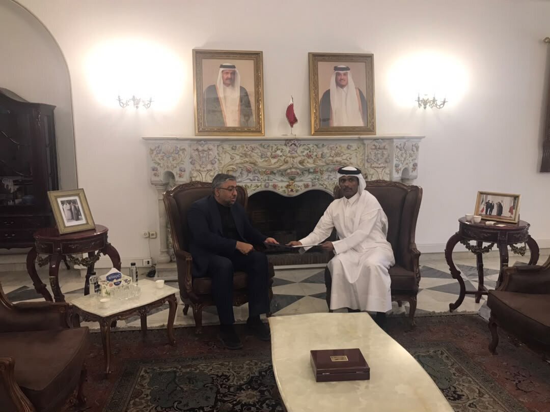 تقدیم پیام تسلیت درپی درگذشت امیر سابق قطر به سفیر قطر